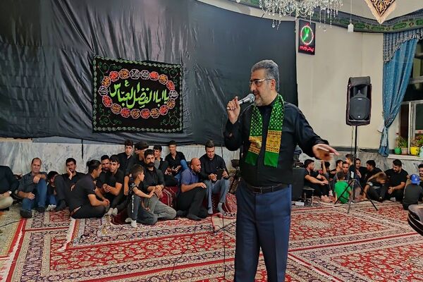 مراسم عزاداری شب تاسوعای حسینی در مسجد جامع شهر بار
