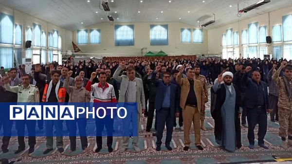 حضور پرشور دانش‌آموزان شهرستان مارگون در محکومیت شهادت سید حسن نصرالله