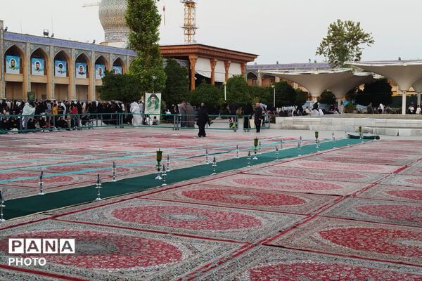 آیین لاله‌گردانی در شام غریبان امام رضا(ع)