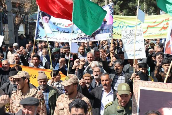 راهپیمایی روز قدس در شهرستان رشتخوار