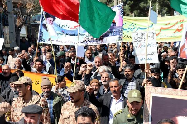 راهپیمایی روز قدس در شهرستان رشتخوار