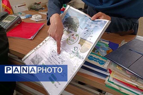 بازدید کارشناس مسئول سلامت و تندرستی آموزش و پرورش شهرستان قدس، از دبستان پروین، در جایگاه یک خانه محیط زیستی
