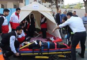 بیست و هفتمین مانور سراسری زلزله در شهرستان آمل 