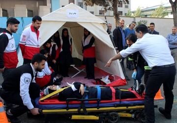 بیست و هفتمین مانور سراسری زلزله در شهرستان آمل 