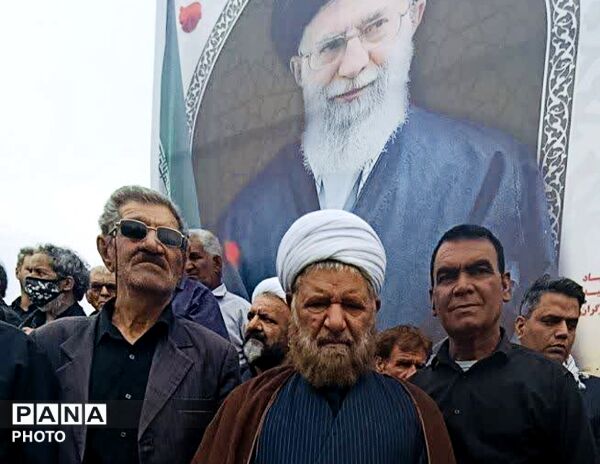 تشییع «شهیده فاطمه طاهری فرد» مدیر دبستان میناب در جیرفت