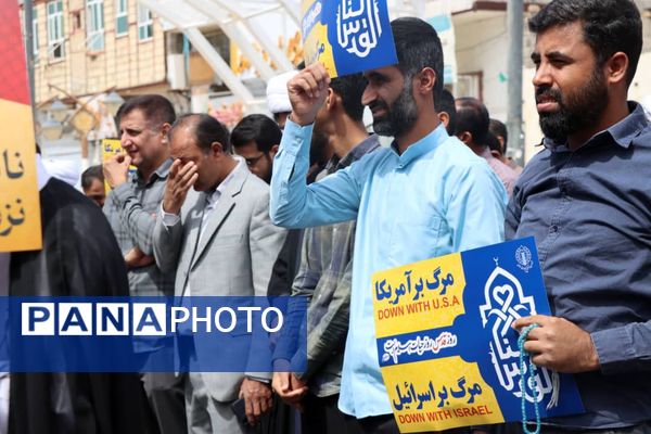 راهپیمایی روز قدس در قلعه‌گنج