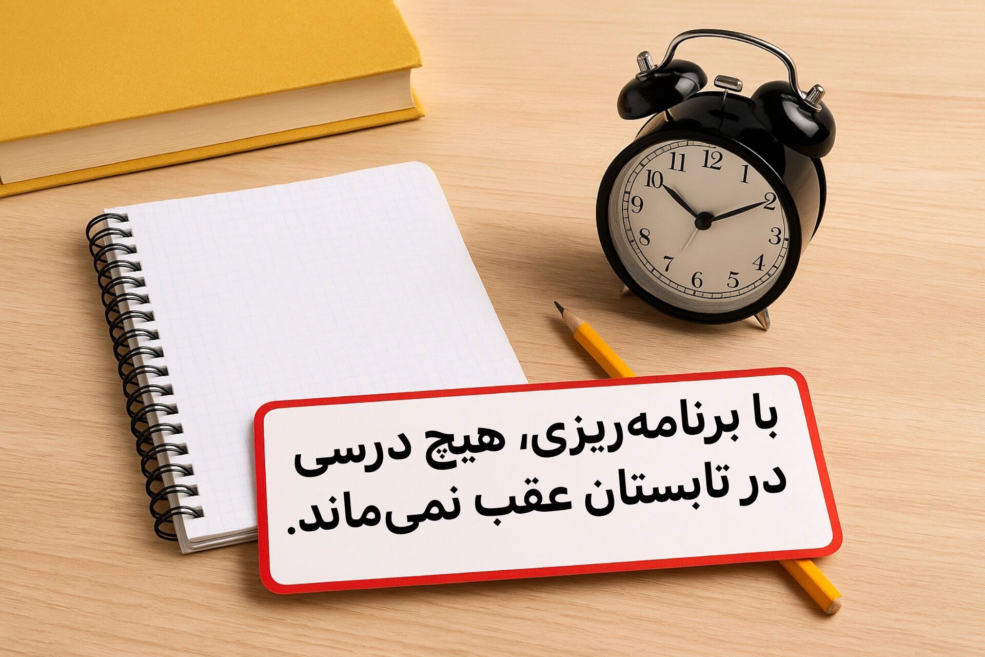 با برنامه‌ریزی، هیچ درسی در تابستان عقب نمی‌ماند