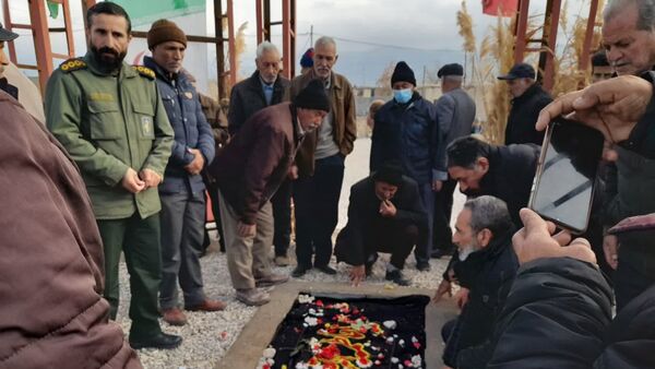 مراسم بزرگداشت سومین روز تدفین شهید گمنام در شهر قاضی