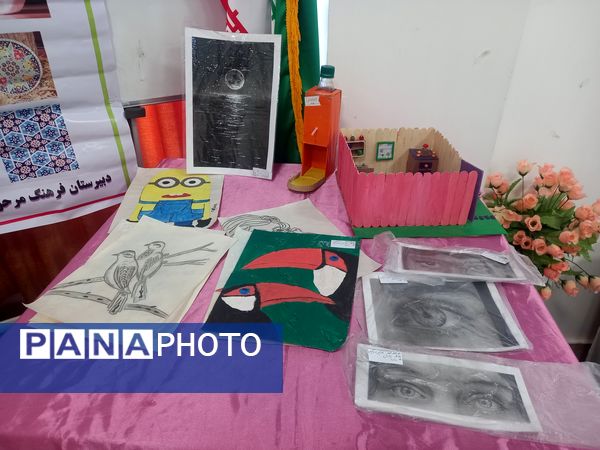 نمایشگاه مدرسه آرمانی هنر آسمانی در دبیرستان فرهنگ مرحوم فخرایی