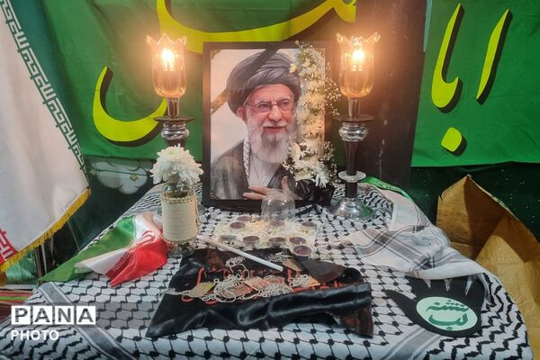 حضور دانش‌آموزان و معلمان دبستان حاتم ناحیه دو شهرری در تجمعات شبانه ضد صهیونیستی
