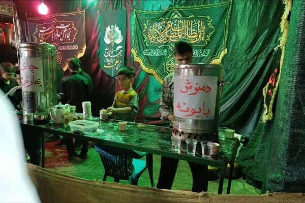 عزاداری و پذیرایی از عزاداران امام رضا (ع) در موکب الرقیه (س)