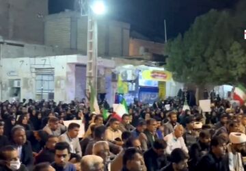 شب سی ام تجمع مردم شهرستان قلعه گنج