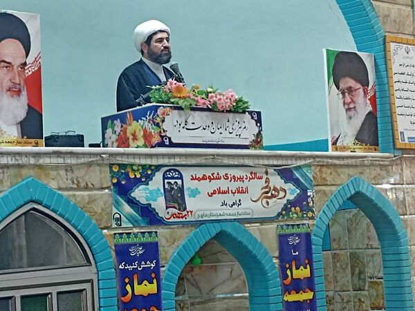  نماز عبادی، سیاسی جمعه با رنگ و بوی دهه فجر در فاروج