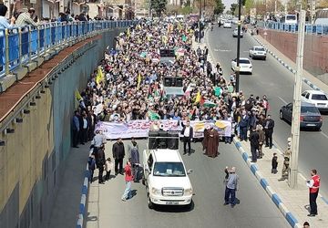 حضور گسترده مردم و مسئولان رباط کریم در راهپیمایی روز قدس