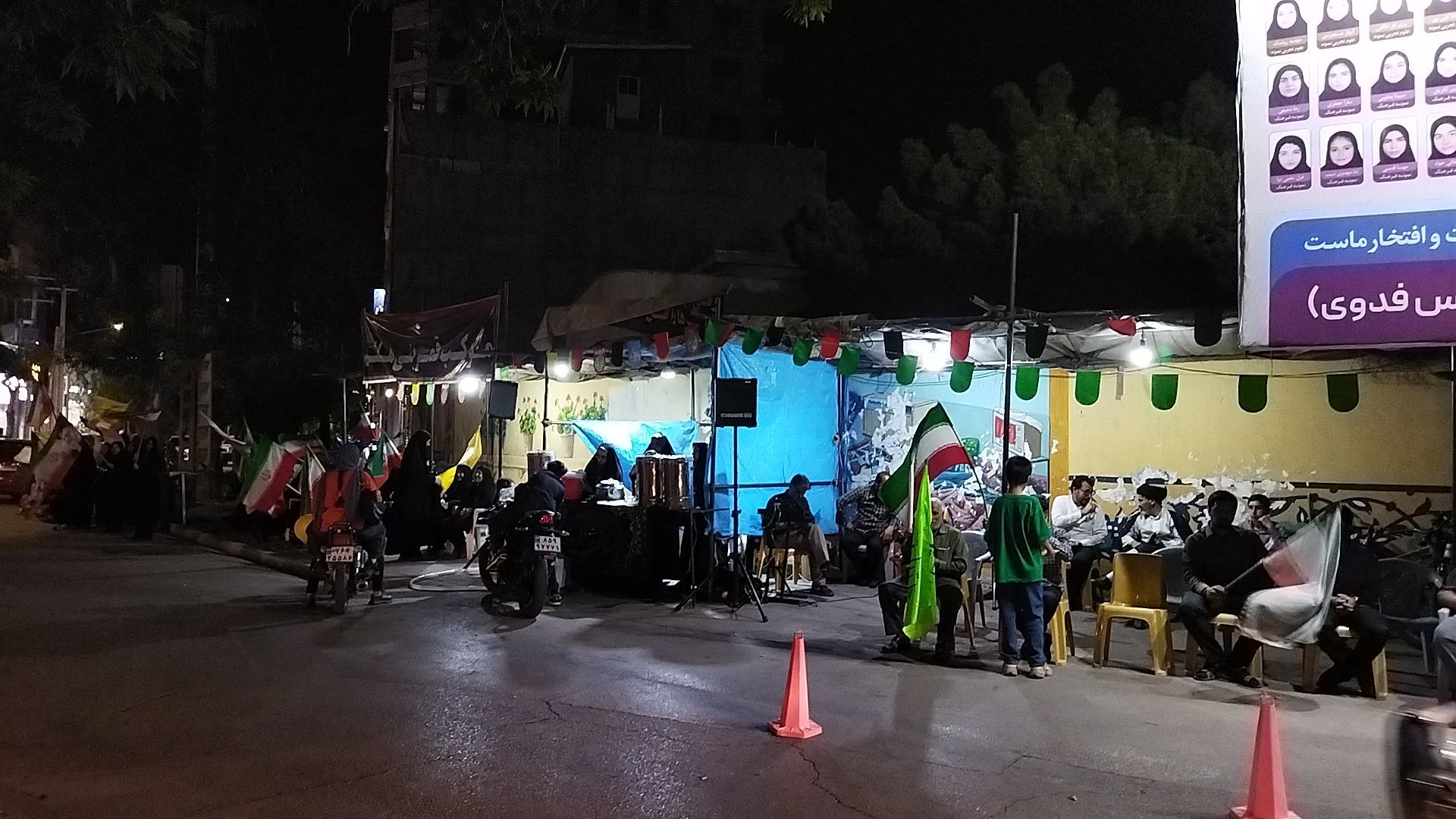 گذری بر اجتماع روبه روی  موکب قمر بنی هاشم در نود و چهارمین شب 
