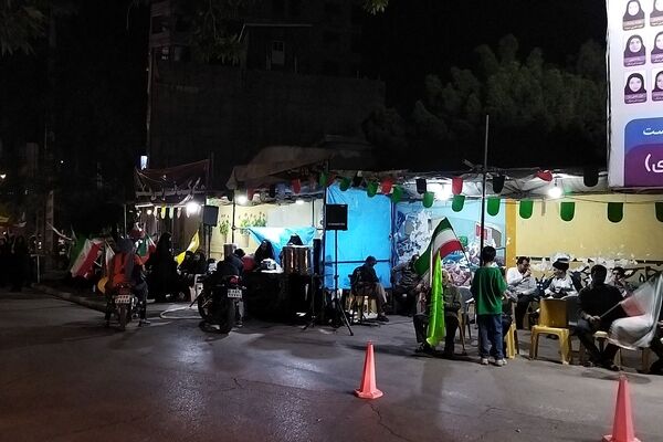 گذری بر اجتماع روبه روی  موکب قمر بنی هاشم در نود و چهارمین شب 