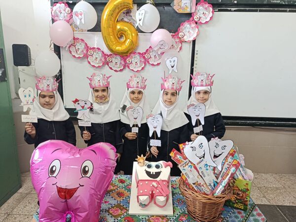 جشن دندان شماره شش و پویش دو دو تا یادت نره در دبستان عصمت باخرز