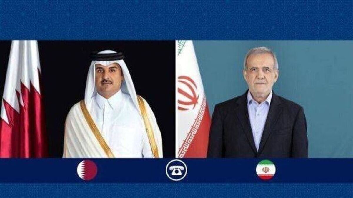 تاکید پزشکیان و امیر قطر بر تلاش‌ برای توقف جنایات علیه مردم غزه 