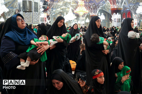 آیین معنوی «شیرخوارگان حسینی» در حرم مطهر رضوی