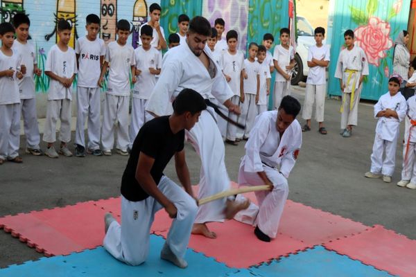 آیین افتتاح کلاس ورزش مدرسه ۲۲ بهمن روستای مندکان شهرستان پاکدشت  