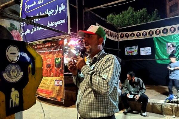 موکب شهدای بسیج در میدان فلک آزادی نیشابور