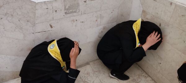 مانور زلزله در دبیرستان هاشمی نژاد