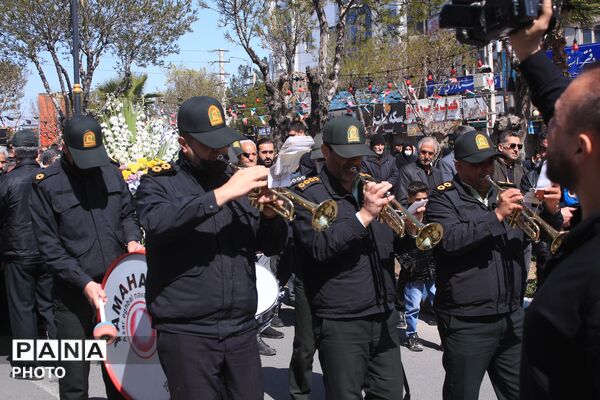 تشییع پیکر شهید سرگرد «جواد عبدی» در حملات آمریکایی - صهیونی
