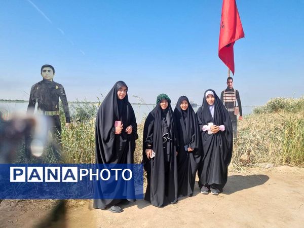 حضور دانش‌آموزان دبیرستان شهیده معصومه قزوینی در اردوی راهیان نور جنوب