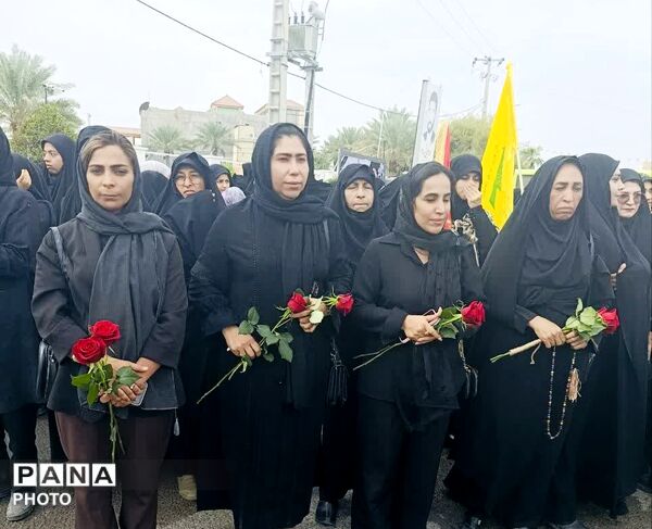 تشییع «شهیده فاطمه طاهری فرد» مدیر دبستان میناب در جیرفت