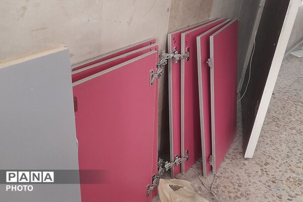 آماده‌سازی دبیرستان عفاف برای سال تحصیلی جدید با اجرای طرح بهسازی و زیباسازی