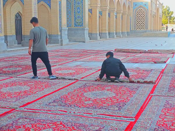 آماده سازی زیارتگاه شهید مدرس برای نماز عید سعید فطر