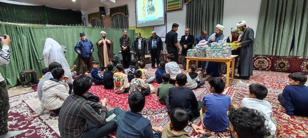 حضور ۷٠ دانش‌آموز  معتکف در مسجد امام رضا(ع)، رضا آباد شرقی شیروان