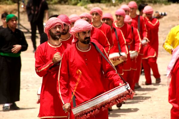 مراسم خیمه سوزی هیات «خیام الحسین» در قم