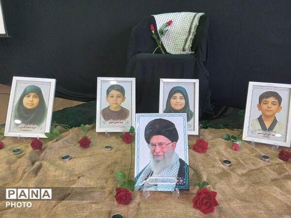 مراسم اربعین شهادت امام خامنه‌ای (قدس سره) و دختران میناب در نیشابور 