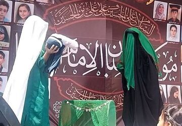 اجرای مراسم تعزیه به مناسبت اربعین حسینی در ناحیه دو شهرری 