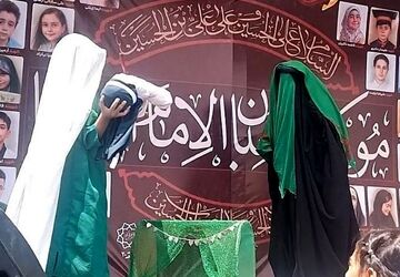 اجرای مراسم تعزیه به مناسبت اربعین حسینی در ناحیه دو شهرری 