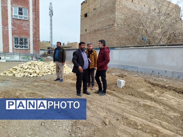 بازدید معاون توسعه و پشتیبانی اداره آموزش و پرورش کاشمر از مراحل ساخت آموزشگاه مرحوم حسین نساجیان کاشمر 