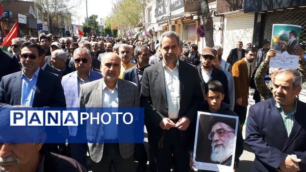 مراسم راهپیمایی روز قدس در شهرستان کاشمر با حضور پررنگ مردم برگزار شد