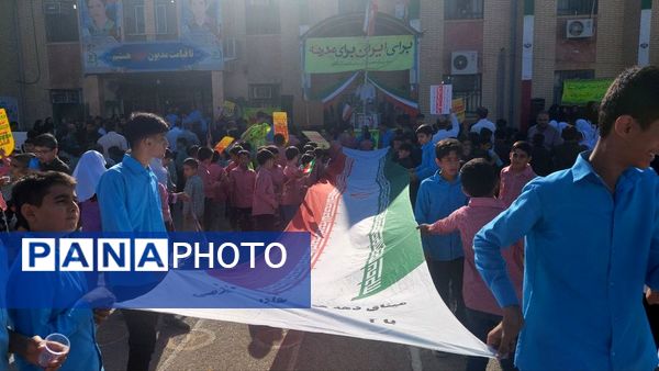 راهپیمایی ۱۳ آبان در منطقه شبانکاره 