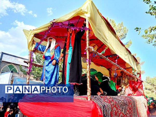 حرکت نمادین کاروان بندی اسد روستای فدافن و آیین نخل گردانی در کاشمر 
