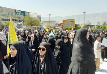 خروش مردم کازرون در روز قدس  