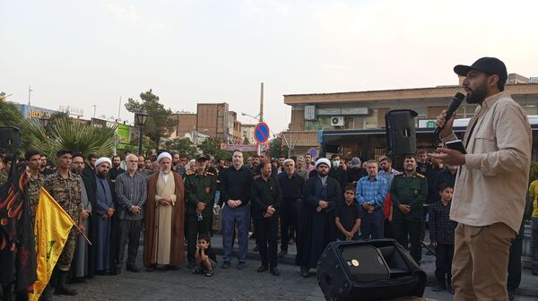 تجمع حضور شهروندان ساوجی در پی شهادت مظلومانه شهید اسماعیل هنیه