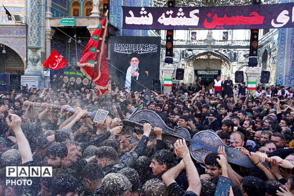جلوه‌های ویژه از عزاداری هیات چهل اختران قم در روز عاشورا