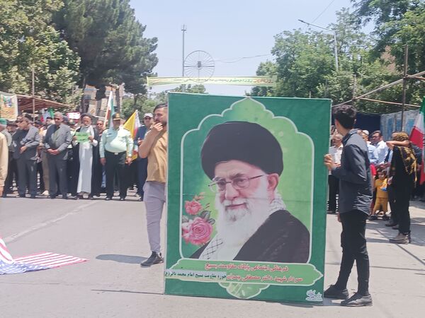  حضور بی نظیر مردن نیشابور در راهپیمایی بر علیه حمله رژیم صهیونسیتی