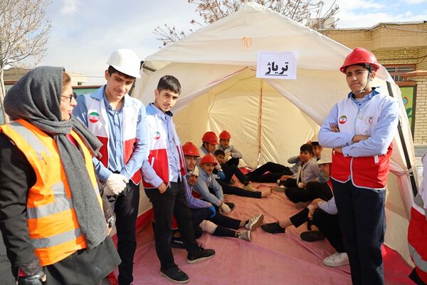مانور زلزله در آذربایجان غربی