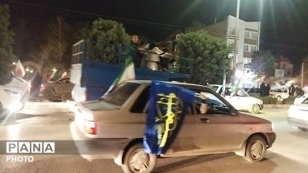 شبی پرنور در بلوار فضل نیشابور 
