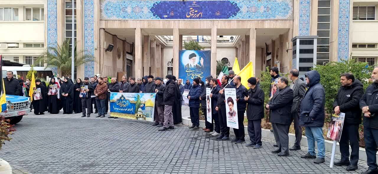 طنین پر شکوه مرگ بر اسرائیل و آمریکا فرهنگیان تهران