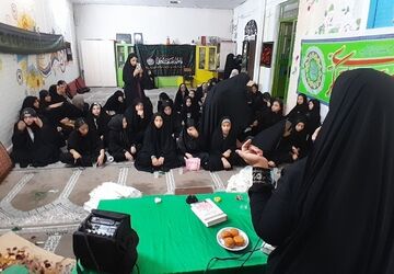 عزاداری دختران احلی من العسل به مناسبت شهادت حضرت رقیه(س)