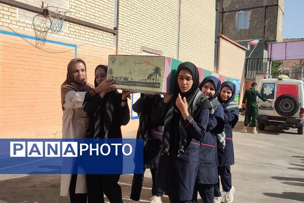 مدراس شهرستان قدس میزبان پرچم حرم امام حسین (ع) و شهید گمنام 