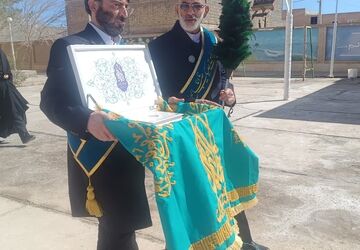 استقبال دانش‌آموزان مروست از خادمیاران جمکران